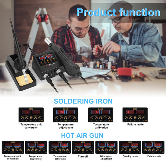 La 8898 2 in 1 Soldering Station