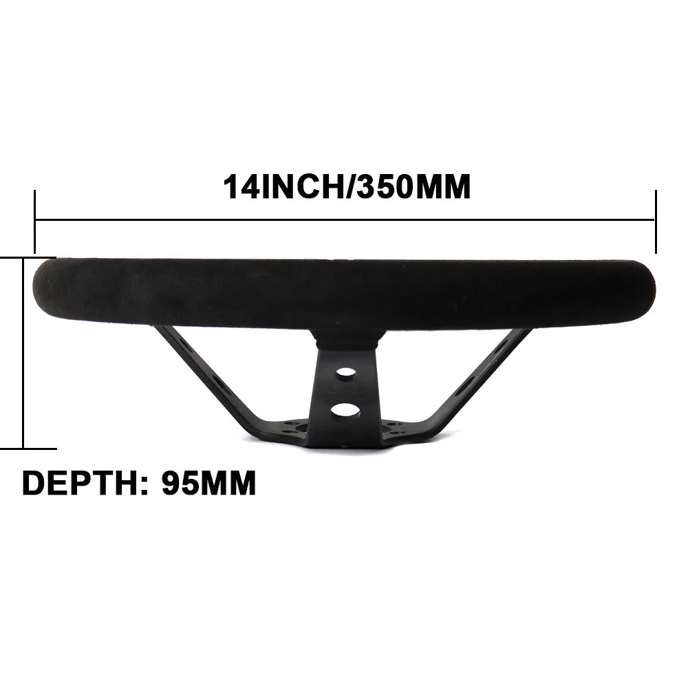 Volante Racing 350mm Scamosciato e Pelle Vera