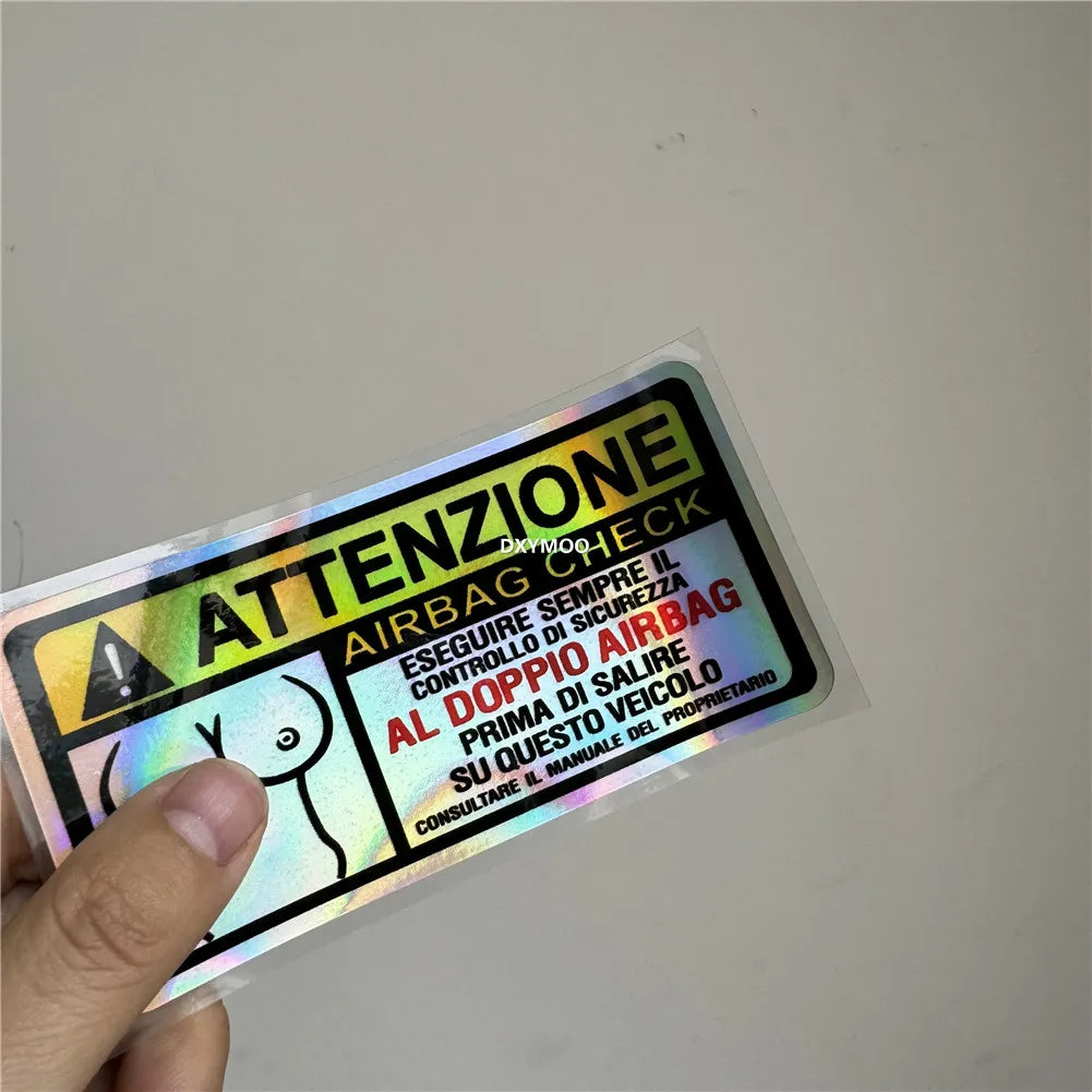 Adesivo Auto "Attentzione Airbag Check"