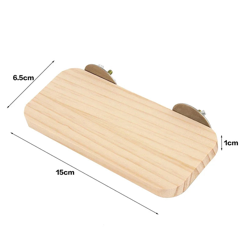 Piattaforma in Legno per Gabbia – Supporto per Uccelli e Piccoli Animali