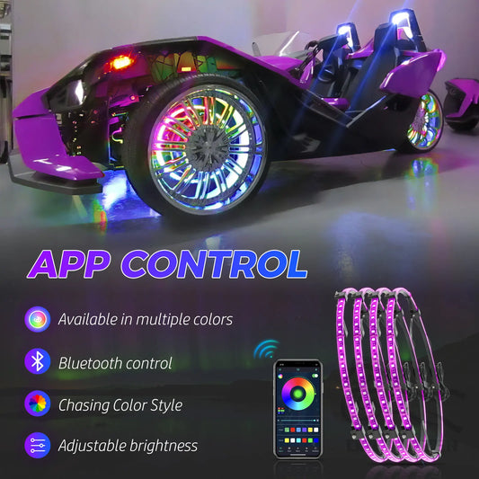 Illumina la Strada: Kit Luci LED Phantom per Cerchioni Auto