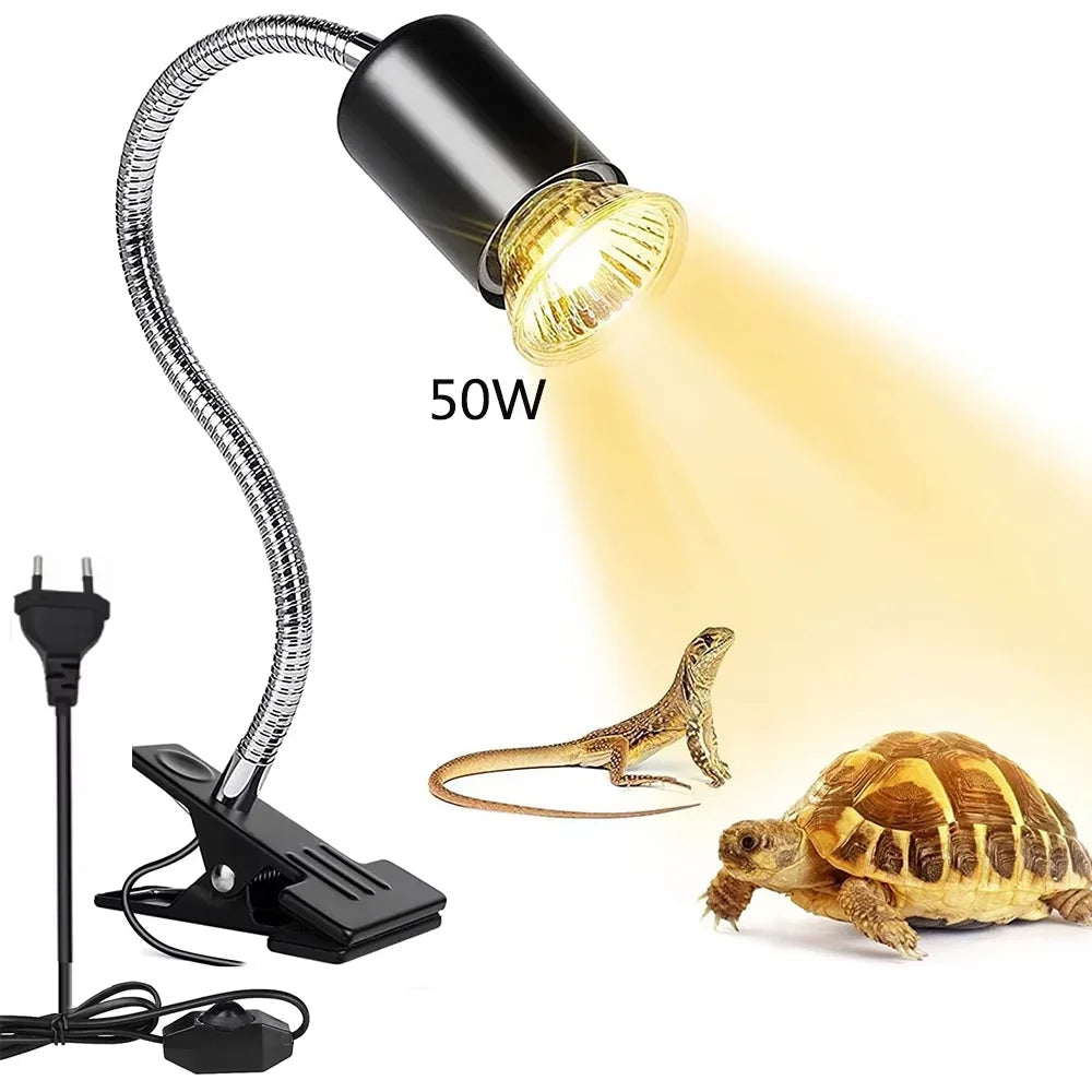 Lampada Riscaldante per Rettili – Portalampada E27 con Braccio Flessibile