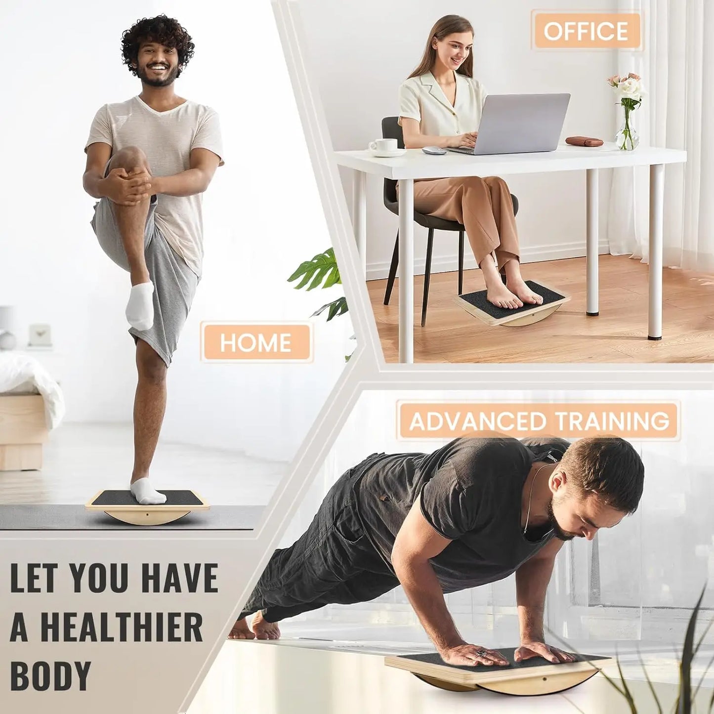 Balance Board in Legno – Equilibrio e Forza per il Corpo Consapevole