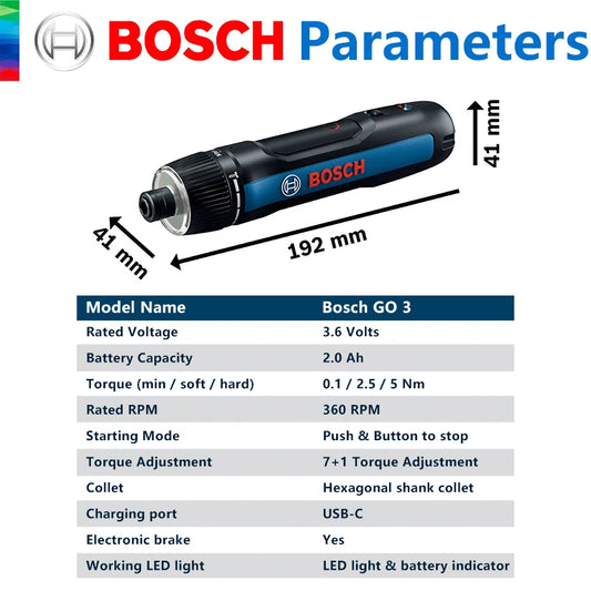BOSCH GO 3 – Cacciavite Elettrico Cordless 3.6V
