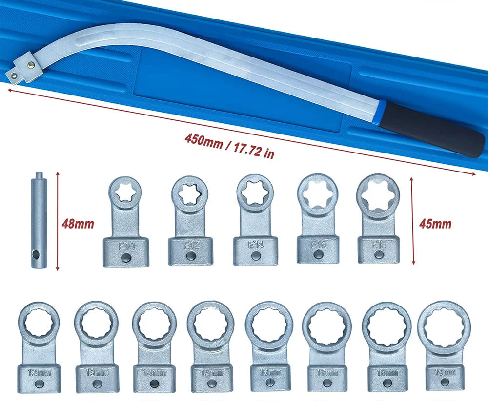 Set Chiavi Pulegge e Tendicinghia Podofo 15PCS