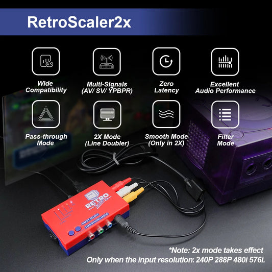 RetroScaler2x — Convertitore AV-HDMI e Line-Doubler per Console Retro