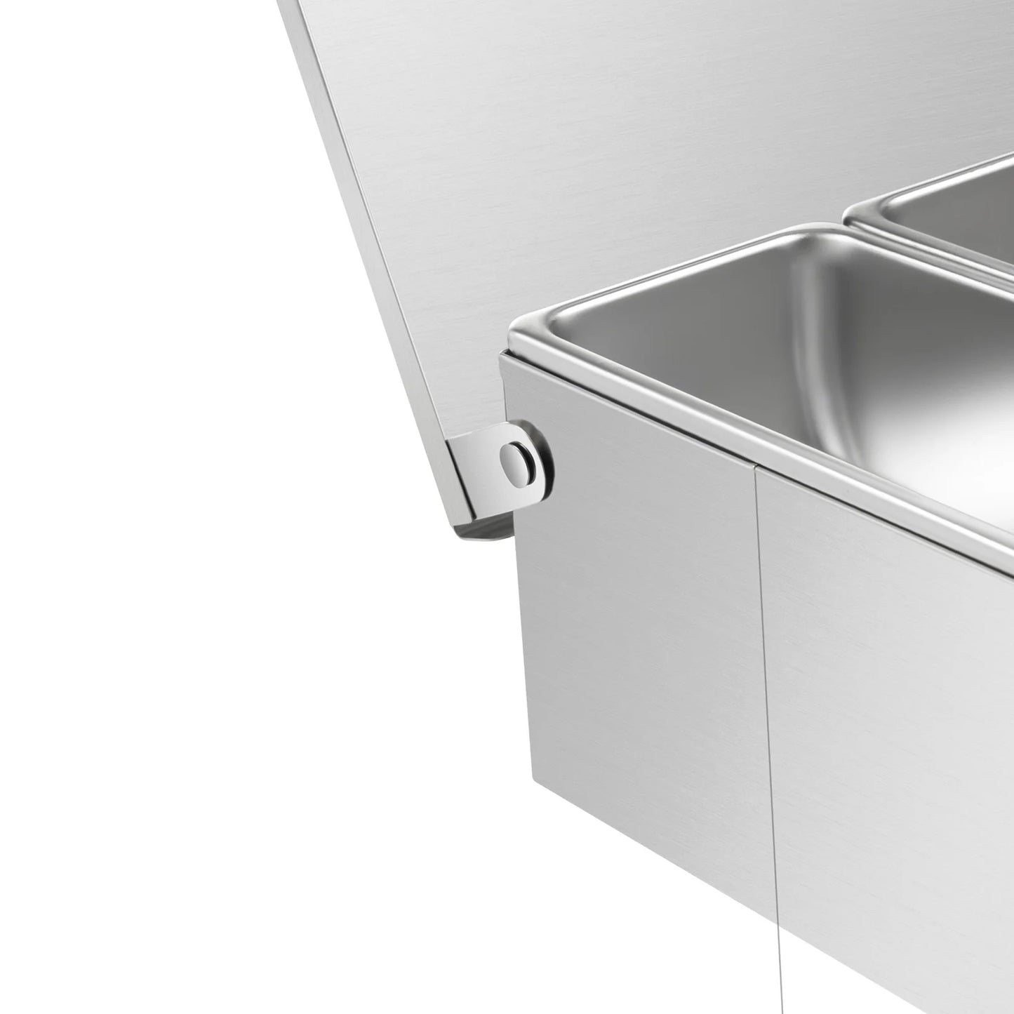 Dispenser per condimenti in acciaio inox a 6 scomparti
