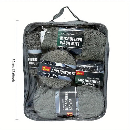 Kit Pulizia Auto 11 pezzi