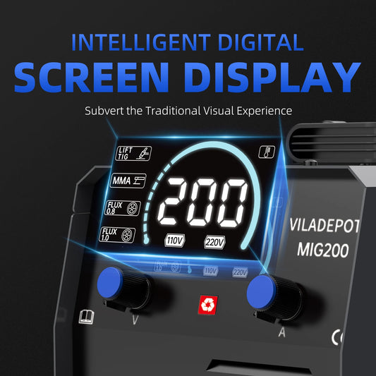 Viladepot MIG200 – 3 in 1 Gasless MIG/MMA/Lift TIG Semi-Automatic Welder