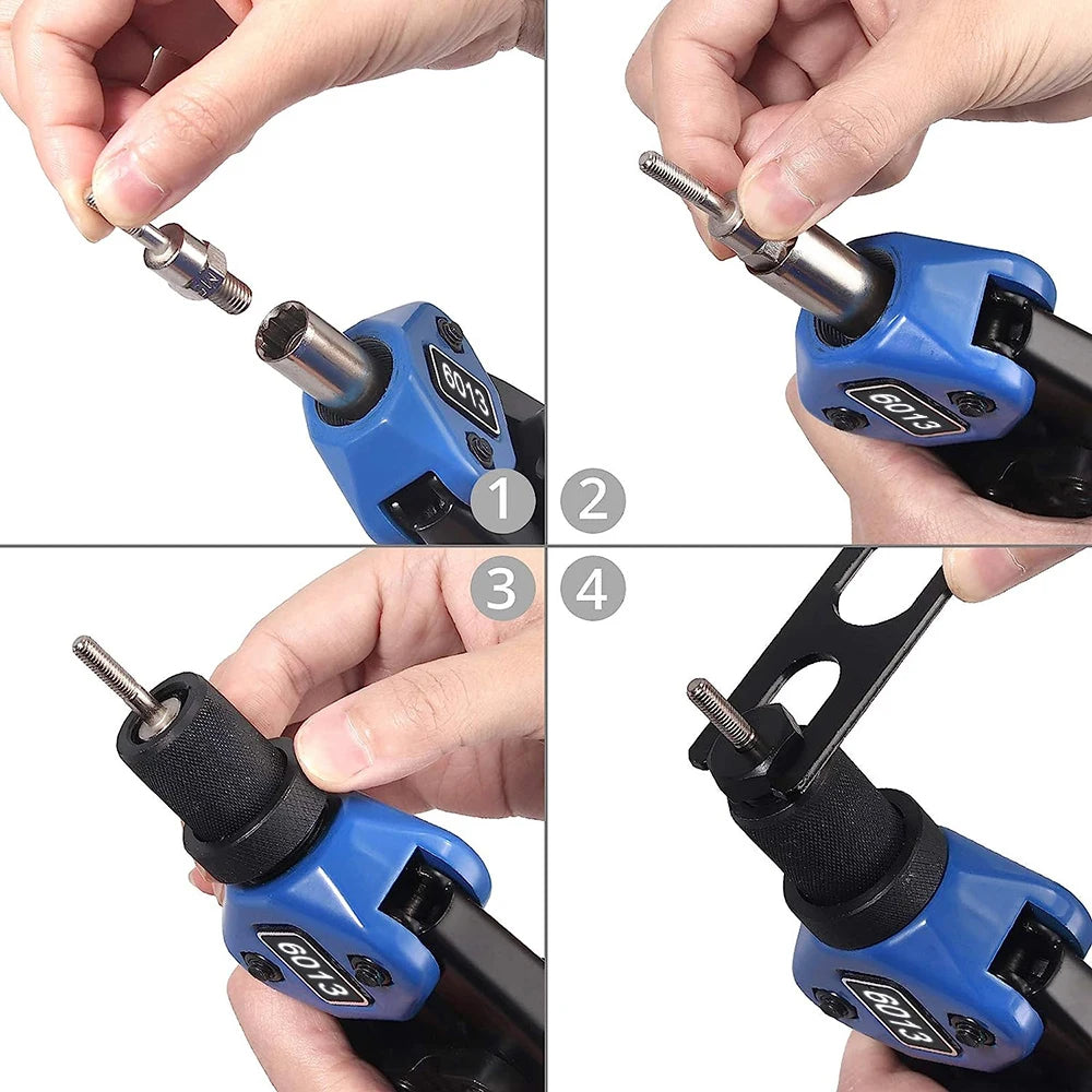 Set Pinza Rivettatrice Professionale M3–M12 – 150 Pezzi
