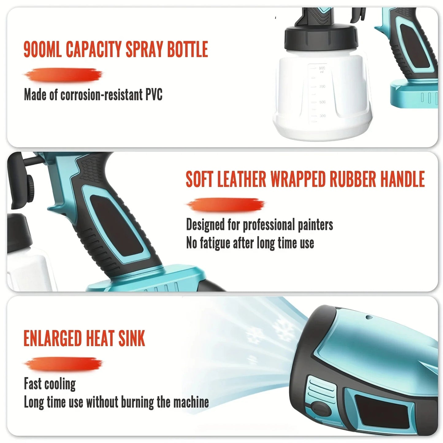 Pistola a Spruzzo Elettrica Cordless 1000 ml