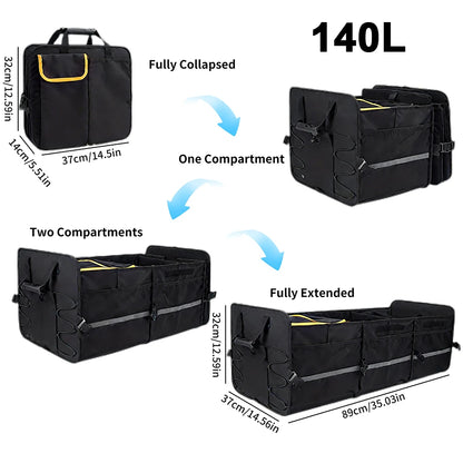 Organizer Pieghevole per Bagagliaio Auto 60L – Multiuso Impermeabile