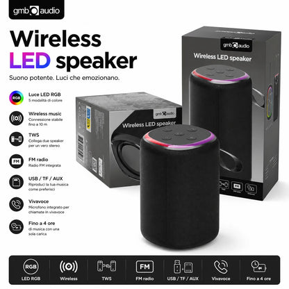GMB Audio Mini Speaker Bluetooth RGB Portatile