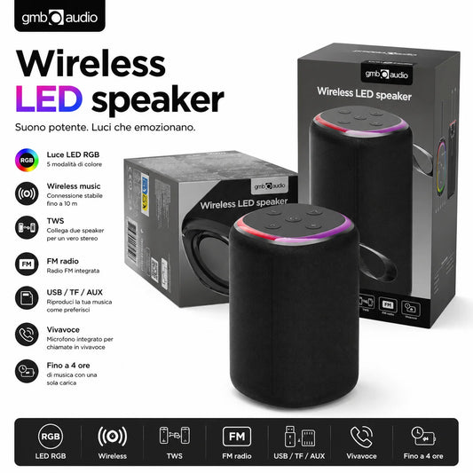GMB Audio Mini Speaker Bluetooth RGB Portatile
