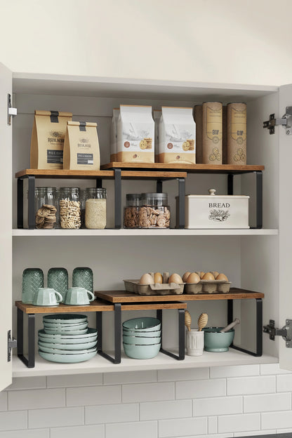 Mensole da Cucina in Metallo e Legno