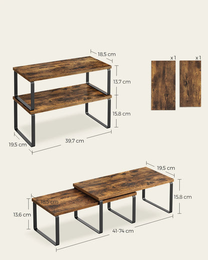 Mensole da Cucina in Metallo e Legno