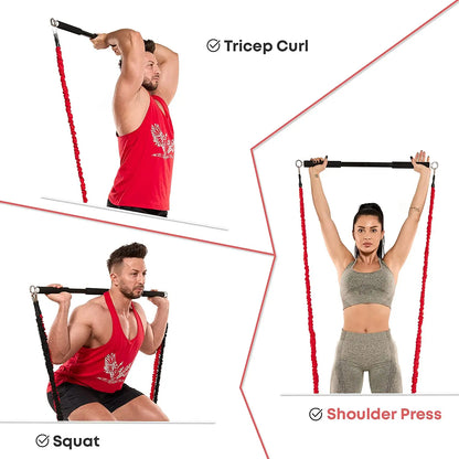 Workout Bar con Resistance Bands