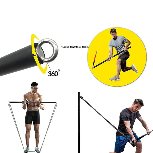 Workout Bar con Resistance Bands