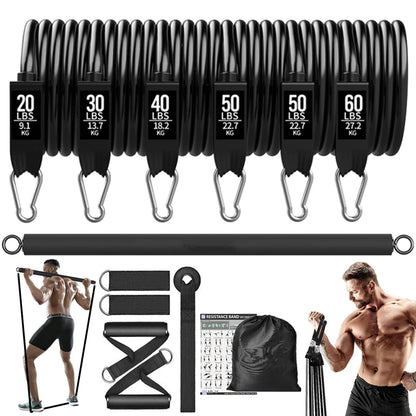 Workout Bar con Resistance Bands