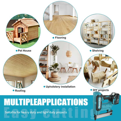 Makita Lithium-Ion Cordless Nail Gun – 18V, 6.0Ah, 100-Nail Capacity