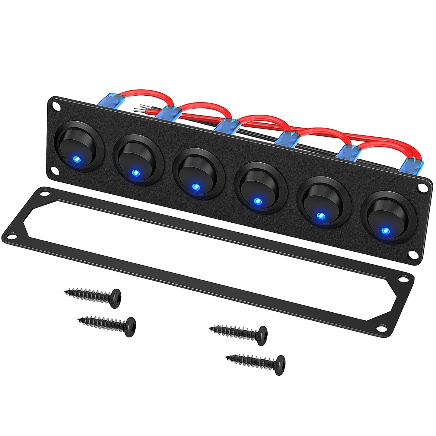 Pannello 6 Interruttori a Bilanciere LED Daiertek