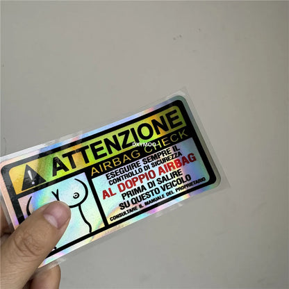 Adesivo Auto "Attentzione Airbag Check"