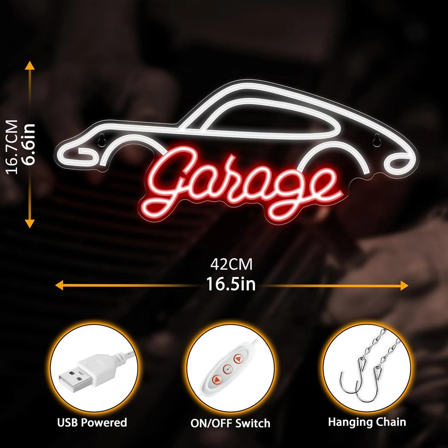 Insegna Neon LED Garage