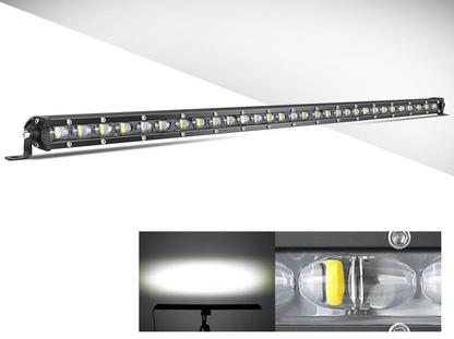 Braveway Single Row Ultra Slim LED Light Bar 6D 6500K