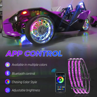 Illumina la Strada: Kit Luci LED Phantom per Cerchioni Auto