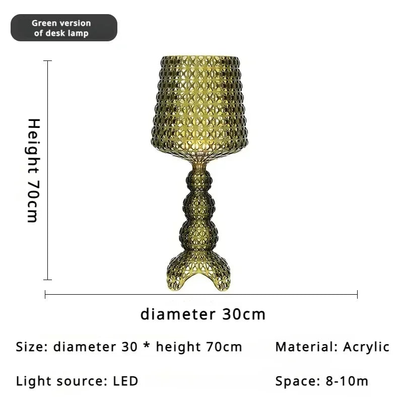 Lampada da Pavimento Nordic-Italiana con Intaglio Artistico