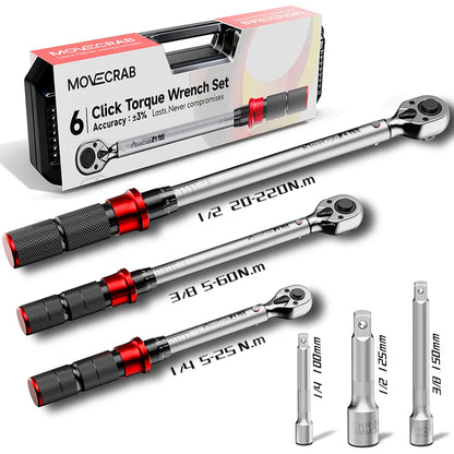 MoveCrab Mechanical Torque Wrench Set 6PCS 5–220N·m