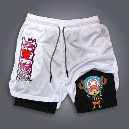 ONE PIECE Luffy Printed Double-Layer Shorts