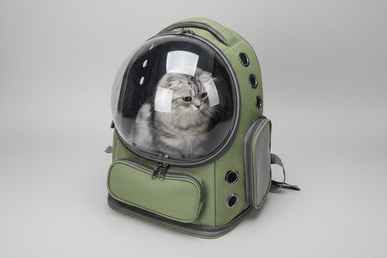 Zaino Trasportino Trasparente per Gatti e Cani Piccoli