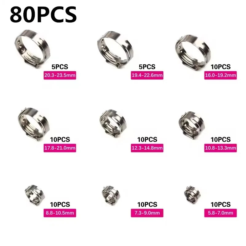 Set Fascette Stringitubo 1-Ear in Acciaio Inox 304