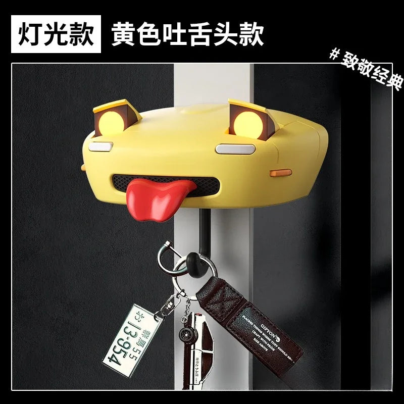Vintage Car Headlight Keychain Wall Hook