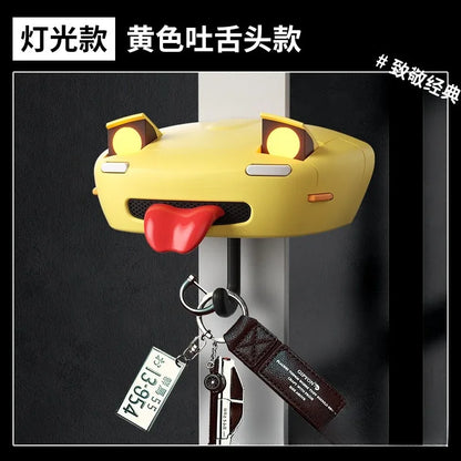 Vintage Car Headlight Keychain Wall Hook
