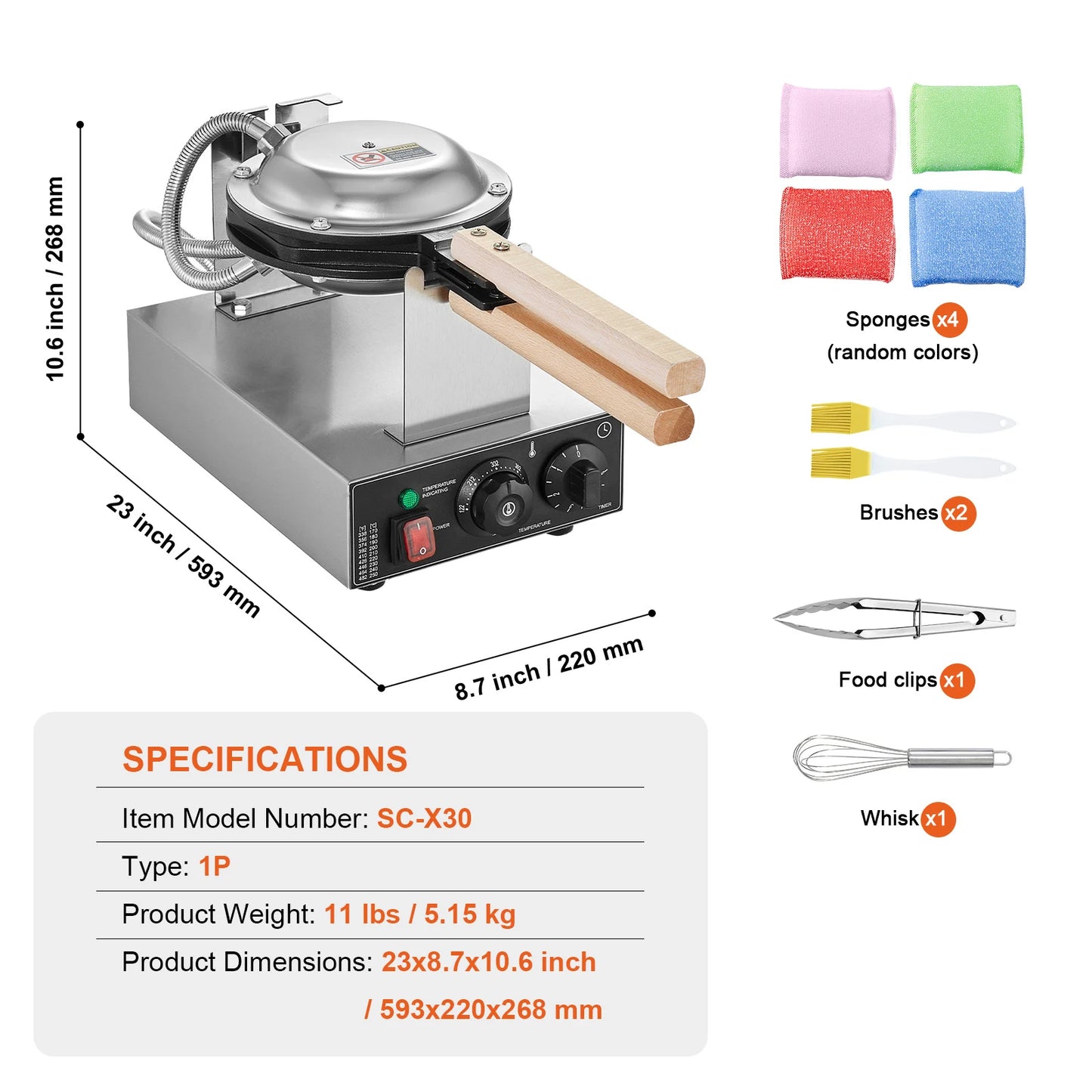 SucceBuy Egg Pancake Baker Machine 1400W