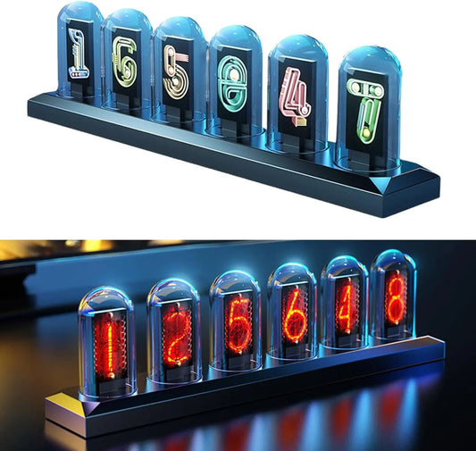 Vintage IPS Digital Nixie Tube Clock RGB