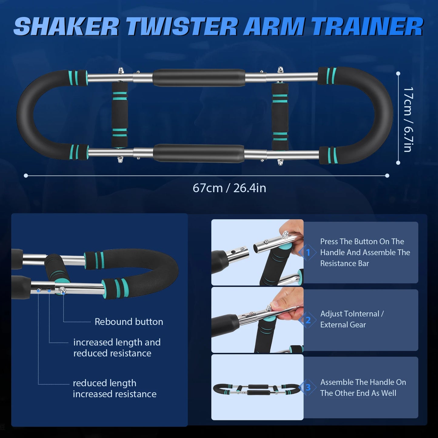 Twister Arm Trainer – Attrezzo Portatile per Allenamento Forza e Resistenza