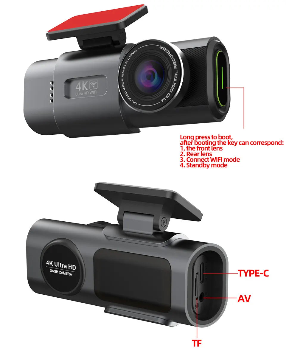 Dash Cam 4K UHD Acceo B35P / B53P – WiFi + GPS + 24H Parking