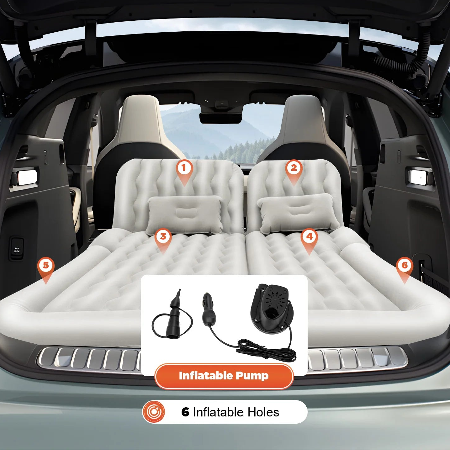 SUV Air Mattress con pompa inclusa