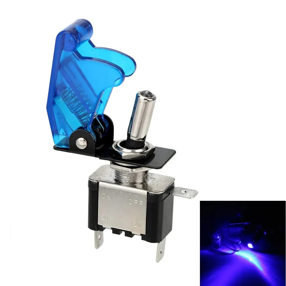 Interruttore a Levetta LED 12V 20A con Coperchio Protettivo