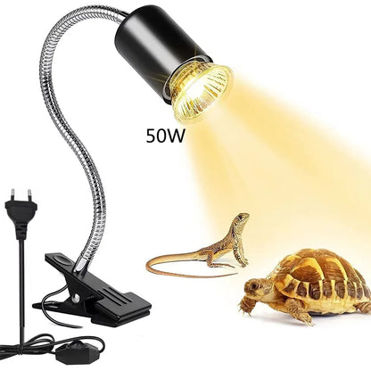 Lampada Riscaldante per Rettili  – Portalampada E27 con Braccio Flessibile