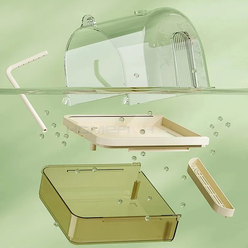 Vaschetta da Bagno per Uccelli con Serbatoio