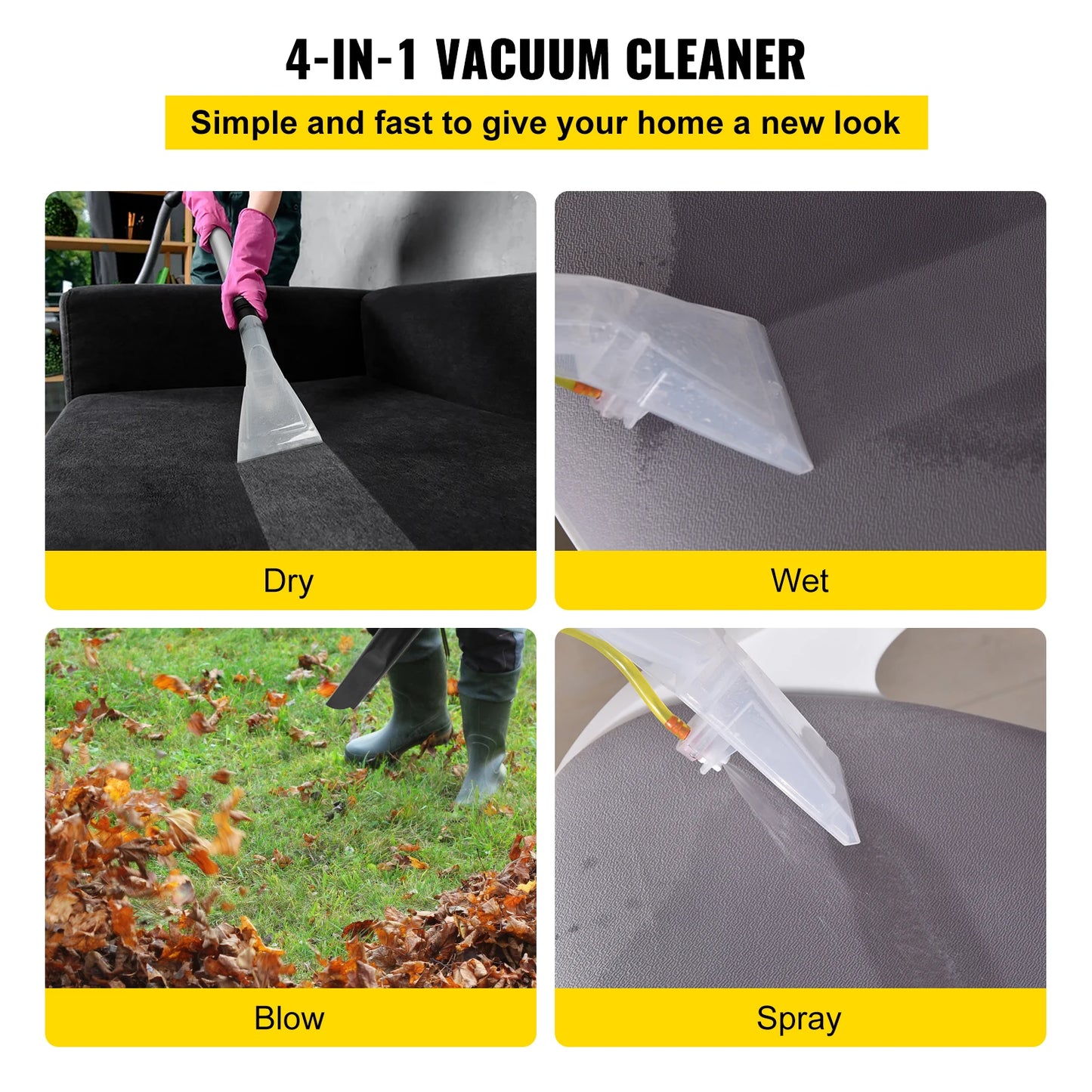 VEVOR Wet &amp; Dry Vacuum 5.3 Gallon – 4 in 1