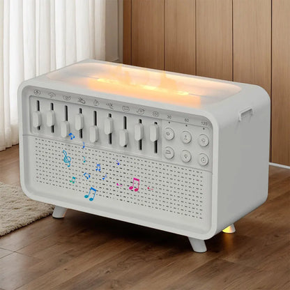 White Noise Sleep Sound Machine , Flame Aroma Diffuser