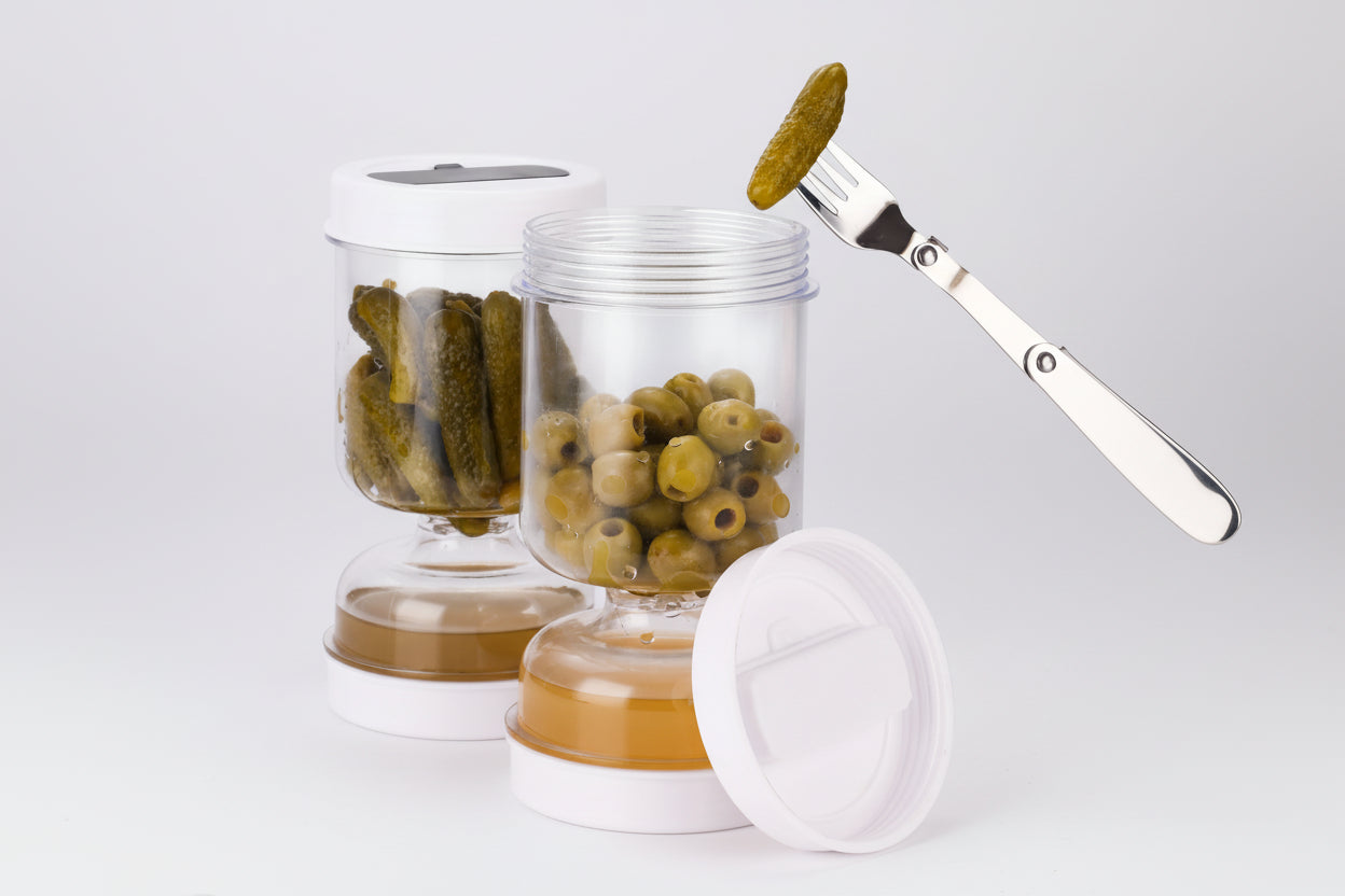 Contenitore con Colino per Olive e Sottaceti