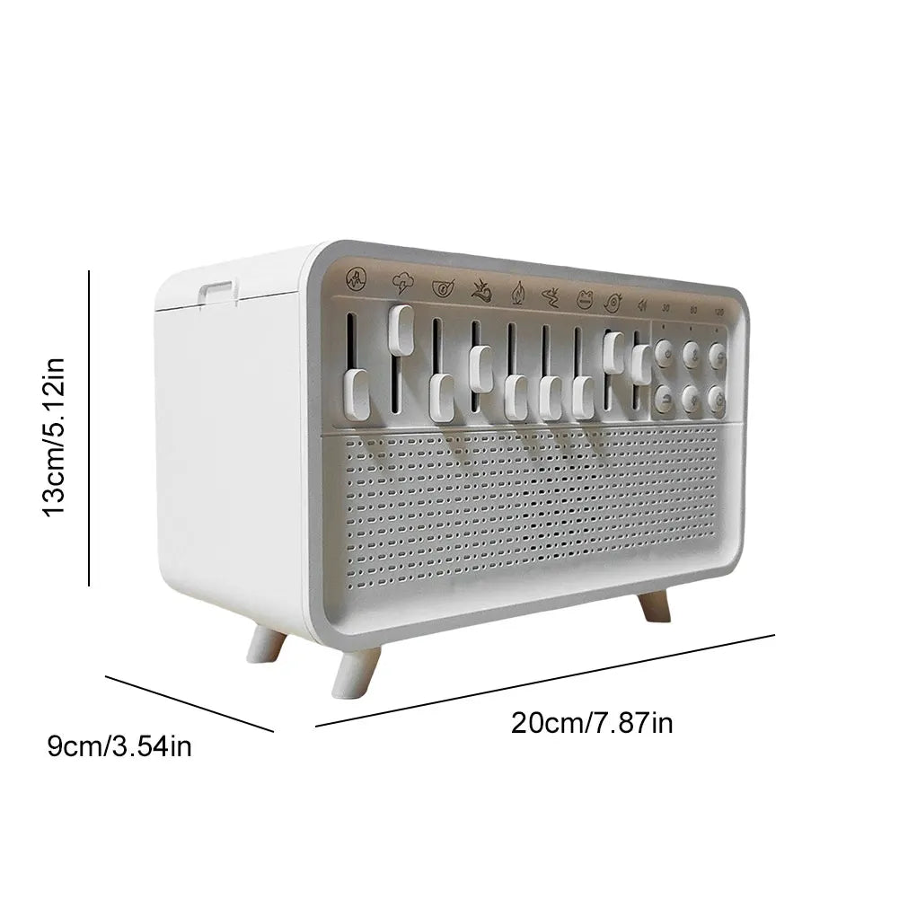 White Noise Sleep Sound Machine , Flame Aroma Diffuser