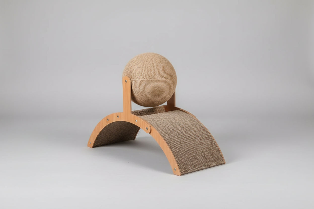 Tiragraffi in Legno 2 in 1 con Pallina
