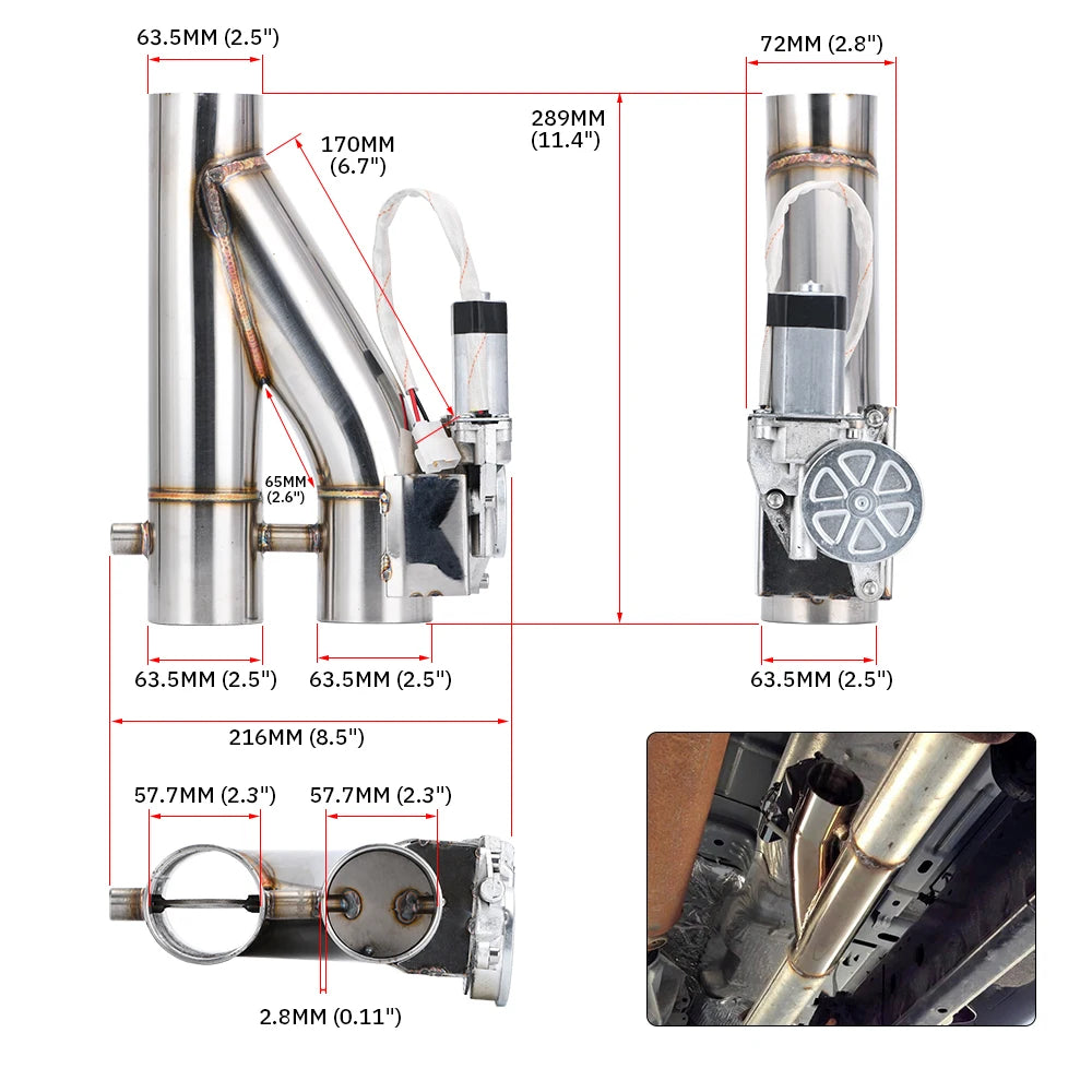 Scarico Elettrico Cutout Doppia Valvola PQY